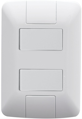 ARIA INTERRUPTOR DUPLO SIMPLES BRANCO