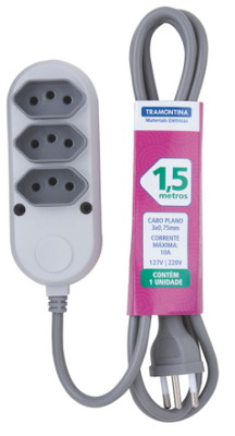 Extensao Multipla 3 TOM 2P+T 10A 3MTS 57504/020 Tramontina