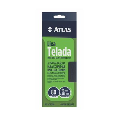 Lixa Telada Papel Grão 80 AT17/080 Atlas