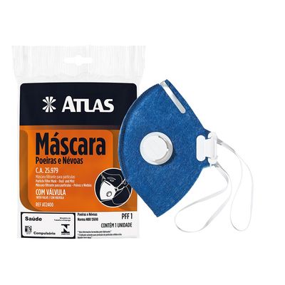 Máscara PFF1 Com Válvula AT2400 Atlas