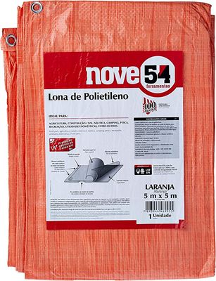 Lona De Polietileno Laranja 5 M X 5 M Nove54