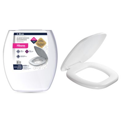 Assento Thema Quadrado Almofadado Branco PR 1064-2 Atlas