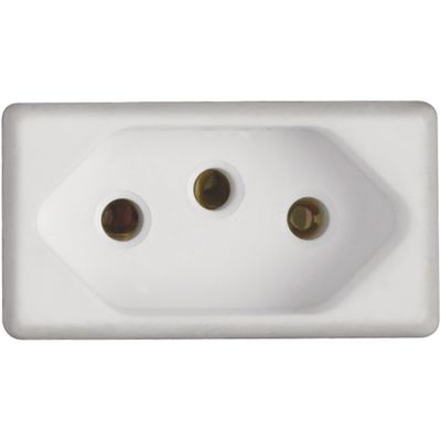 Módulo Tomada Branco 2P+T 20A Branco Tramontina