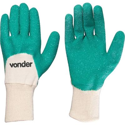Luva de Malha com Látex Verde Vonder