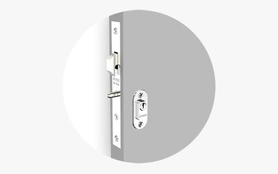Fechadura Porta De Correr Externa Cromada 3001052901 29MM Soprano