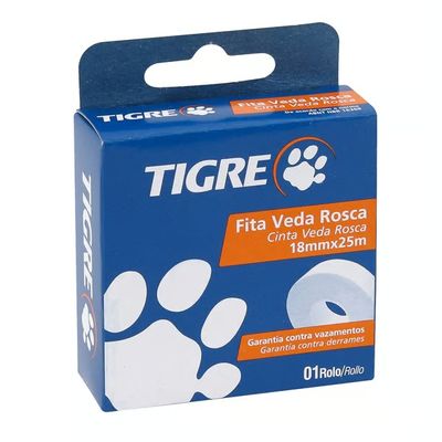 Fita Veda Rosca 25M Tigre - Vedação Superior para suas Conexões