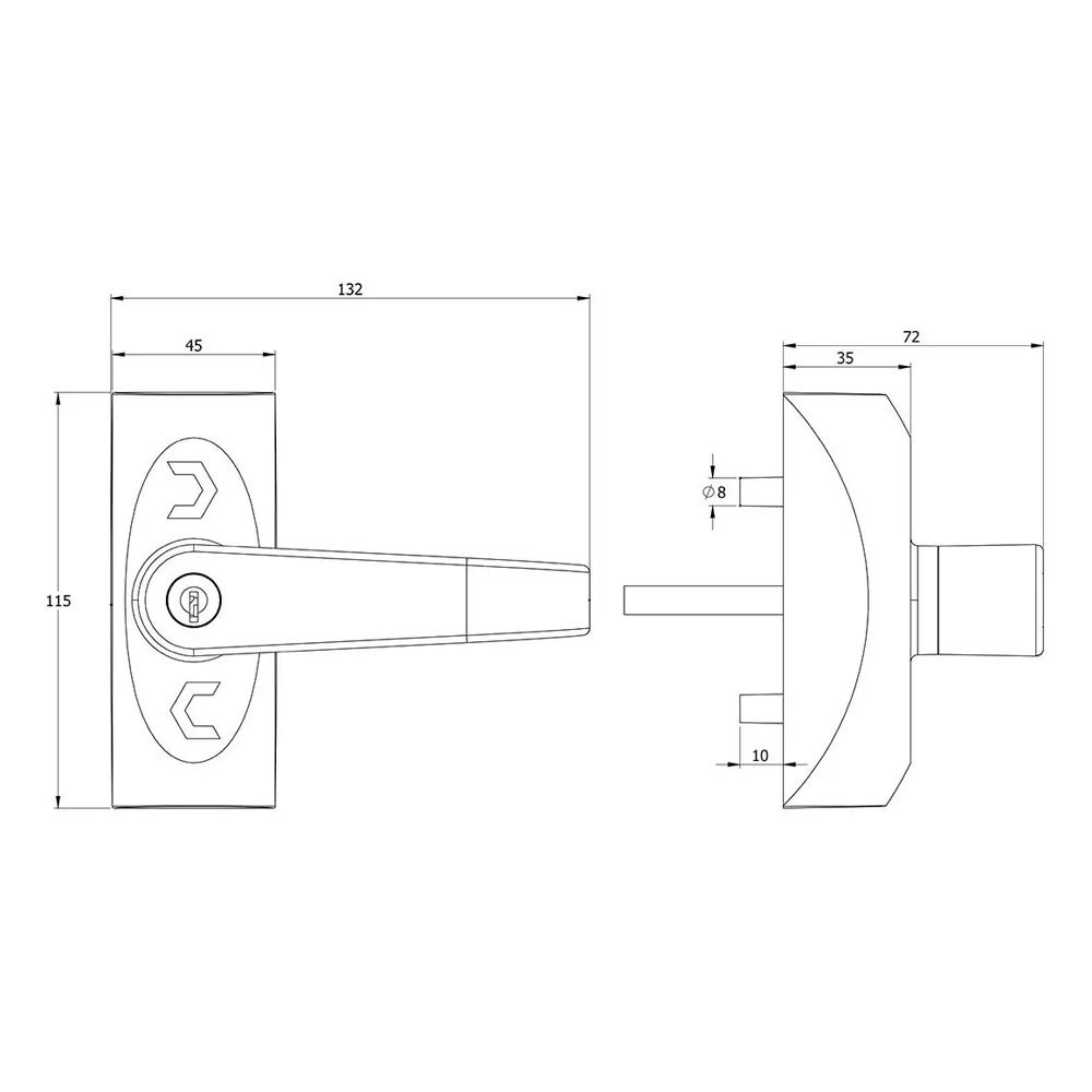 Acesso Externo Com Chave Preto Durati W600-CC-CZ