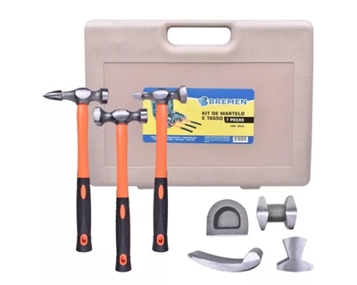 Kit De Martelo E Tasso 7 Peças Em Aço Bremen 5623