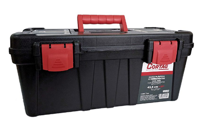 Caixa Plástica Para Ferramentas 17'' 62542 - Cortag Cor Preto