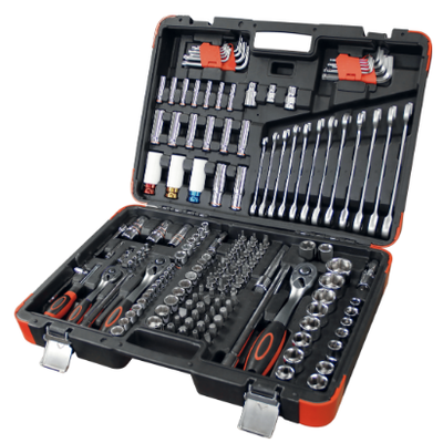 Gedore Robust Jogo De Ferramentas Oficina Master Maleta 178 Itens Cor Preto E Laranja