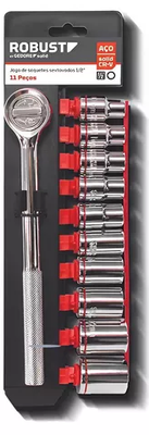 Jogo De Soquete Sextavado 1/2 8 A 22mm Gedore Robust 11 Pçs
