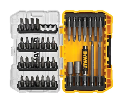Jogo De Chaves Para Parafusar 37 Peças Dewalt, Modelo Dw2163, Com Estojo, Pontas Phillips, Fenda E Quadrada