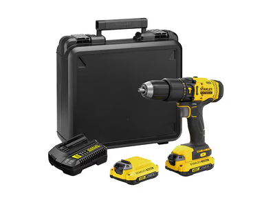 Parafusadeira E Furadeira 13mm Stanley Modelo Scd711c2k Ferramenta Sem Fio Com Maleta De Ferramentas Furadeira De Impacto Acompanha 2 Baterias E 1 Car