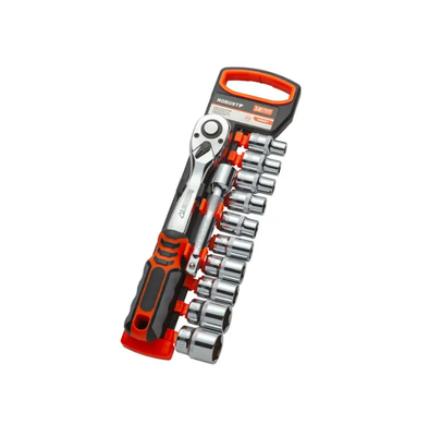 Jogo De Soquetes Sextavados 10 A 24mm 12 Peças Robust