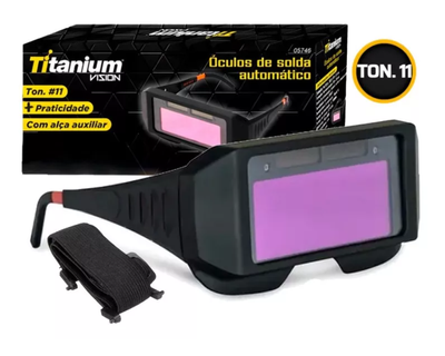 Óculos De Solda Para Soldador C/ Escurecimento Automático Cor Preto Liso