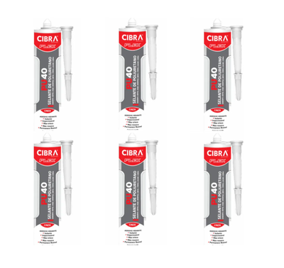 kit 6 cola Pu 40 Cola Fixa Selante Adesivo Poliuretano Pu40