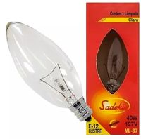 Lâmpada Vela Lisa 40W 127V E-12 Bulbo Claro
