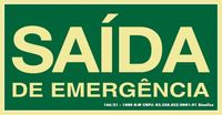 Placa de Sinalização 30x15cm - Saída de Emergência
