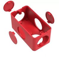 Caixa 5 Entradas PVC Vermelho Com Tampão 1/2