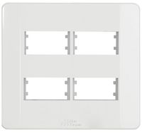 Placa 4X4 para 4 Módulos Distanciados - Linha Rapid Branca
