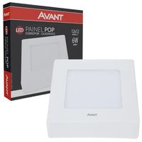 Placa LED Externa POP - 6500K - 6W Bivolt - 12X12