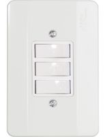 Interruptor - 3 Simples 10A com placa - Linha Milleniun