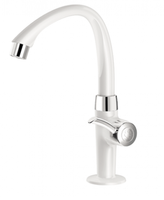 Torneira para Lavatório Mesa -  Linea Branco com Cromado
