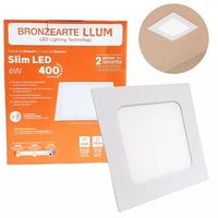 Placa LED Embutir Slim 6W 12X12cm 6.500K Bivolt