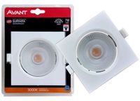 Plafon LED Embutir Quadrado - 3000K - Bivolt
