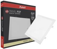 Placa Led Embutir POP - 4000K - 30W Bivolt 40X40