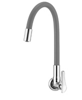 Torneira Lorenflex Cinza Gray de Parede com Bica Flexível
