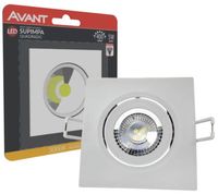 Plafon LED Embutir Quadrado - 3000K - 5W Bivolt