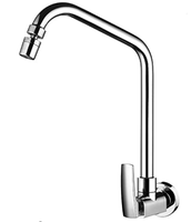 Torneira Lorenlike Para Cozinha De Parede Cromada Com Bica Alta Móvel 1168 C78