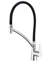 Torneira Lorenchef Para Cozinha De Mesa Preta Com Cromado Com Misturador Monocomando 2267 C81