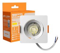 Plafon Embutir Direcionável LED 3W 3000K Quadrado Branco Bivolt