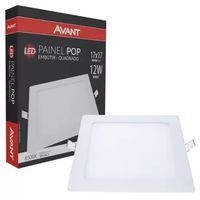 Placa Led Embutir POP - 6500K - 12W Bivolt 17X17