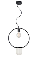 Pendente Nature Redondo E27 Preto Fosco