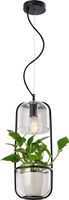 Pendente Nature Retângulo 1xe27 Preto Fosco