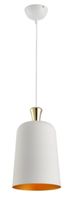 Pendente Bell 1xe27 23cm Branco Fosco/ouro