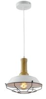 Pendente Tennessee Ø26 cm Branco/ Amadeirado