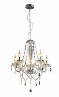 Lustre Vidro Baronesa 5 Braços Transparente