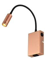 Arandela LED LETTURA - 2700K - 3W - Cobre Brilho