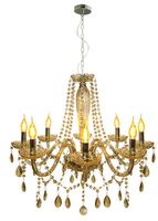 Lustre Vidro Baronesa 8xe14  Champagne