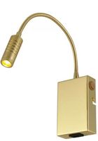 Arandela Led Lettura 3w 2700k Ouro Brilho Bivolt