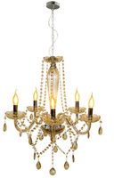 Lustre Vidro Baronesa 5xe14 Champagne