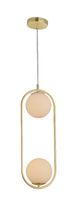 Pendente Pérola Arco Duo 2X G45 Ouro Brilho