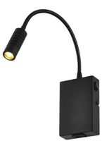 Arandela Lettura Led 3w 2.700k Preto Fosco Bivolt
