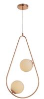 Pendente Perola Gota Duo 2xg45 Cobre Brilho