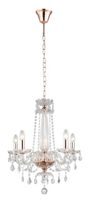 Pendente Tyene 5x E14 Rose Gold E Transparente
