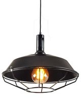 Pendente Tennessee Ø46cm Preto Fosco/ Amadeirado